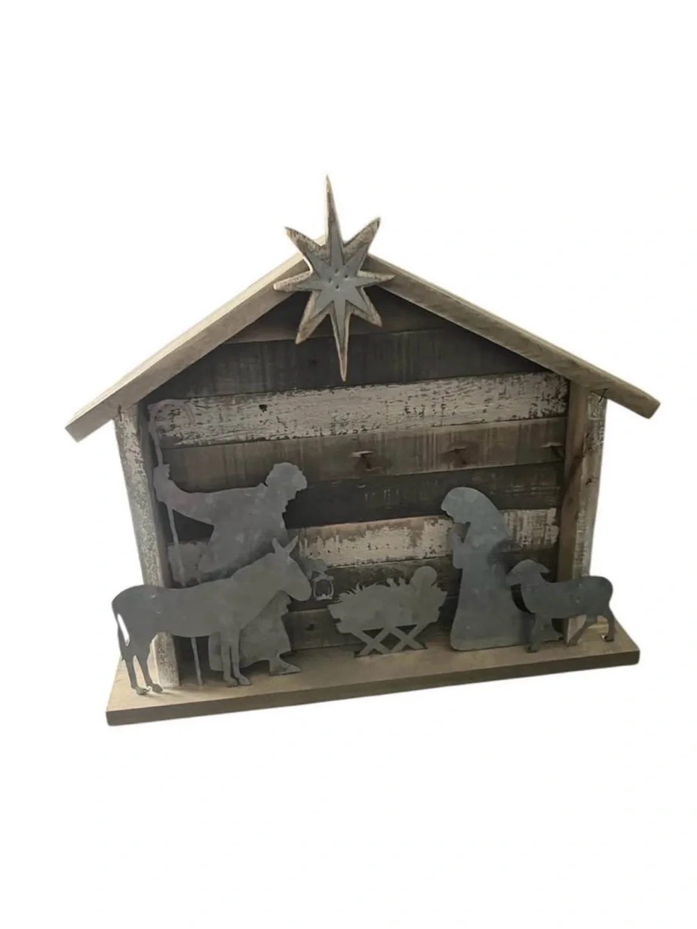 Pottery Barn Mango Wood Tabletop Nativity Scene